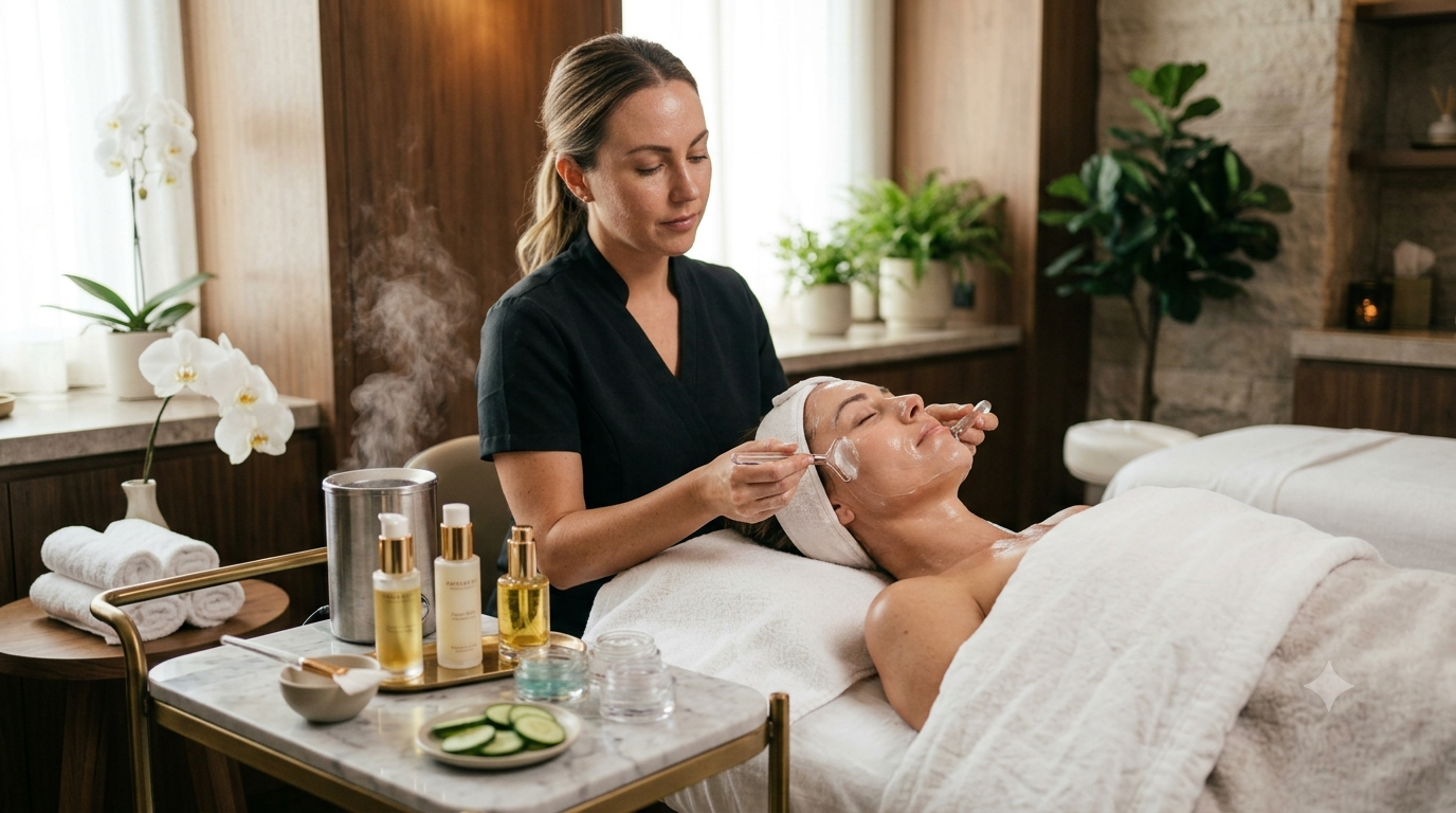 Anti-aging facial therapy treatment for youthful glowing skin at Kimia Skin Care